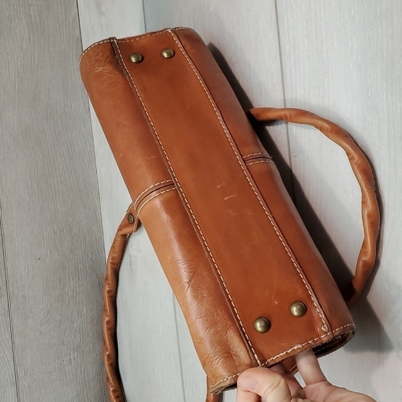 Patricia Nash Rienzo Leather Bag Satchel Tote - Picture 7 of 16